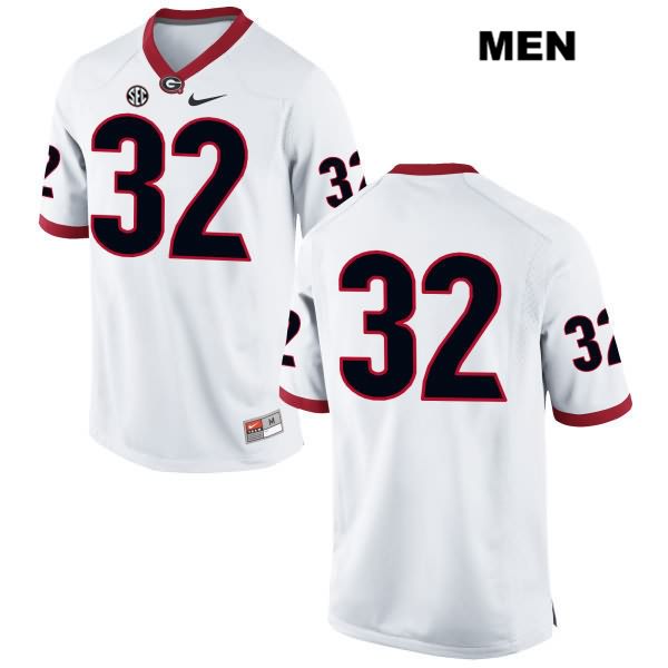 Georgia Bulldogs Men's Kyle Levell #32 NCAA No Name Authentic White Nike Stitched College Football Jersey XNJ5756ER
